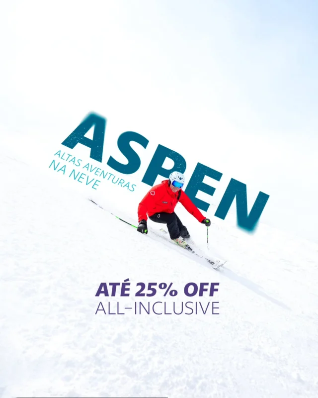 Aspen tem a fórmula perfeita para uma viagem de ski inesquecível! ⛷️❄️

Garanta desde já sua experiência em um dos melhores destinos de neve do mundo. Para a próxima temporada, você ganha até 25% de desconto por pessoa em acomodações e experiências perfeitas para casais e famílias com crianças.

Equipamentos, passes para os lifts, aulas de ski, hospedagem nos melhores hotéis, além de diversas opções de datas para escolher.

📩 Fale com nossos experts e planeje sua aventura na neve!

📷 Sam Ferguson

#TTWGroup #TravelTheWorld #SKIBrasil #SkiTheGlobeWithUs #AspenSnowmass #Ski #ViagemDeSki #AllInclusive